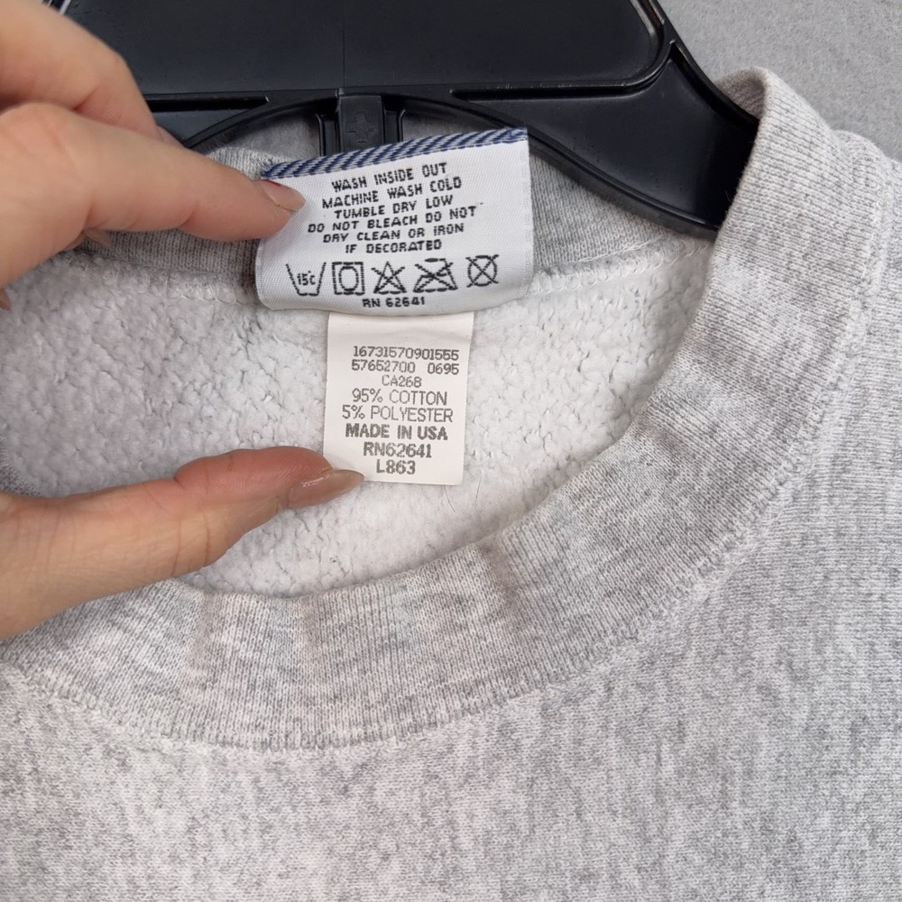 Vintage Carolina Panthers Sweatshirt Mens Large Gray NFL Football Lee Sport 90s - Picture 5 of 12